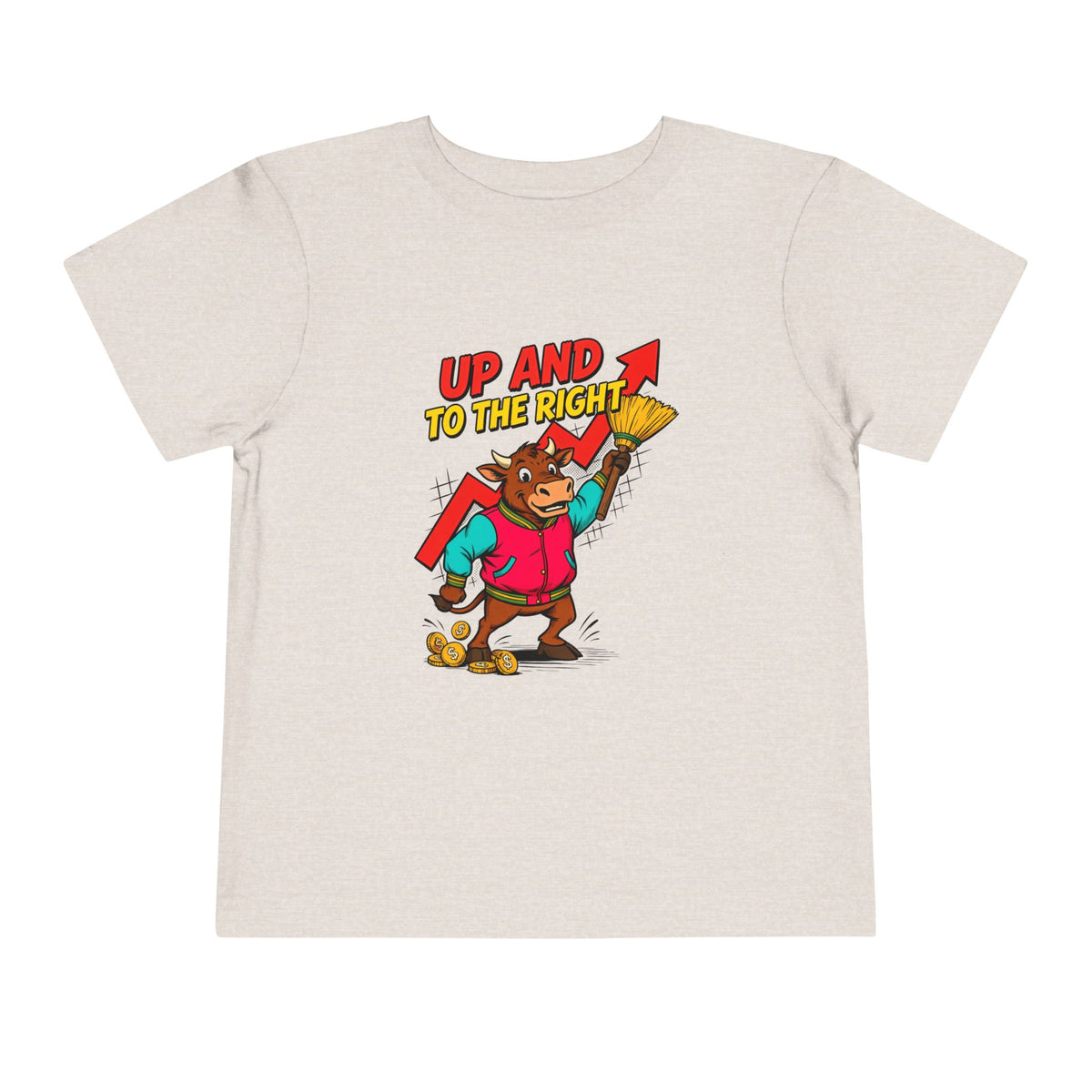 UP AND TO THE RIGHT. Toddler Tee | Funny Finance Kids Clothing