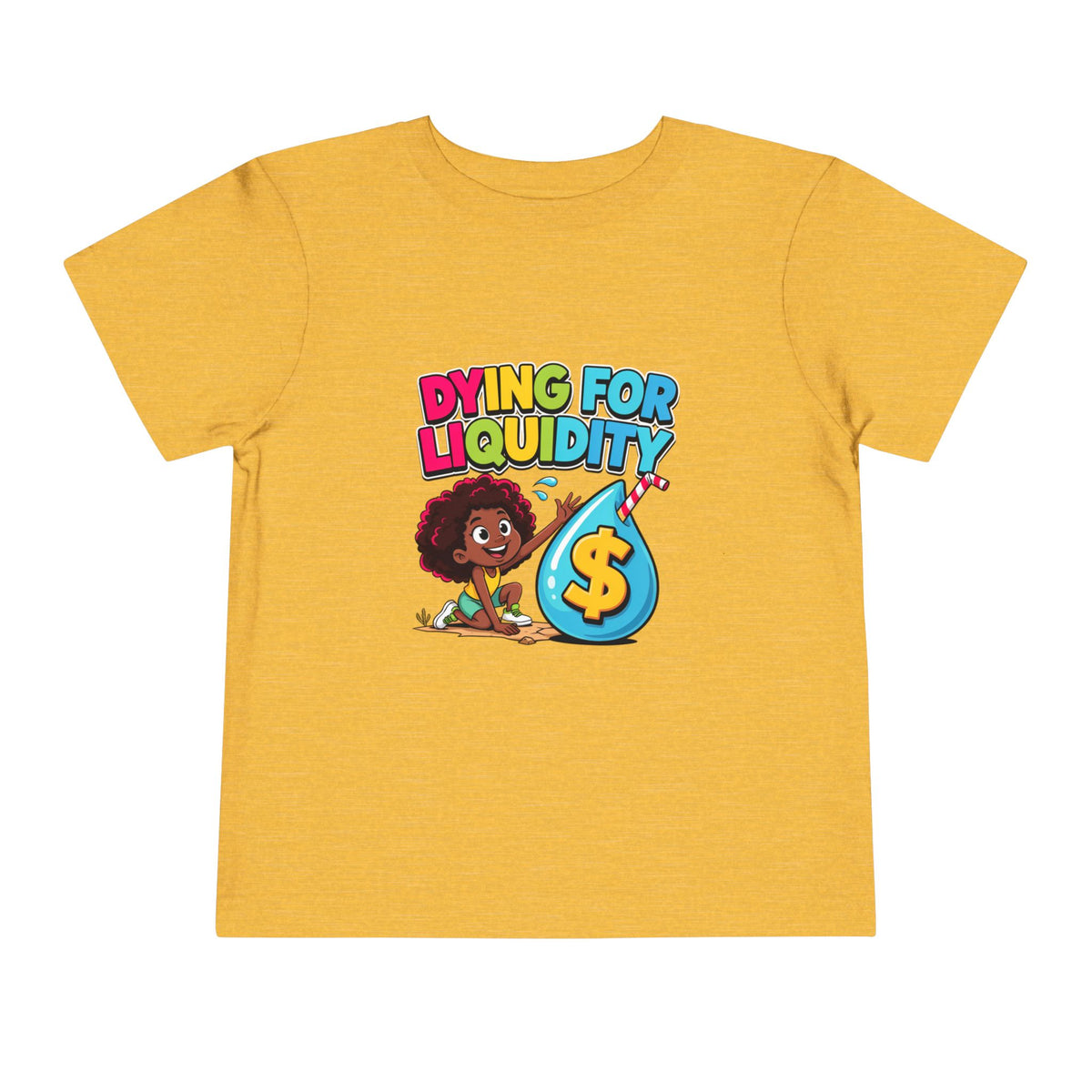 K-SHAPED ECONOMY? I'M STILL ON COLORS AND SHAPES. Girls' Toddler Tee | Funny Finance Kids Clothing