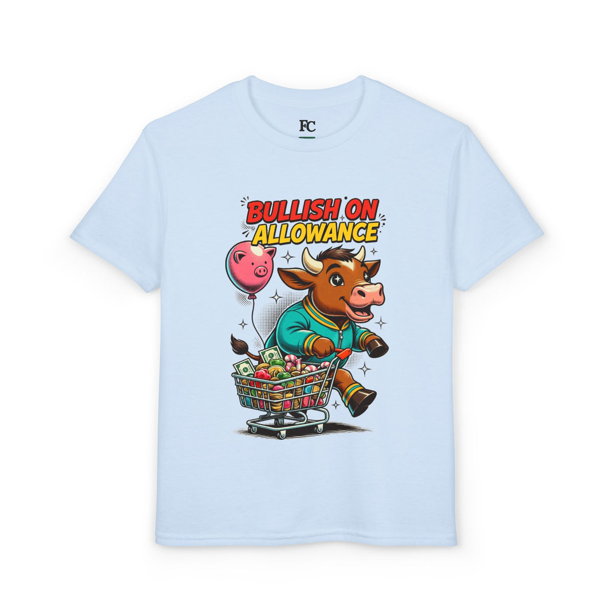 BULLISH ON ALLOWANCE. Youth Tee | Funny Finance Kids Clothing