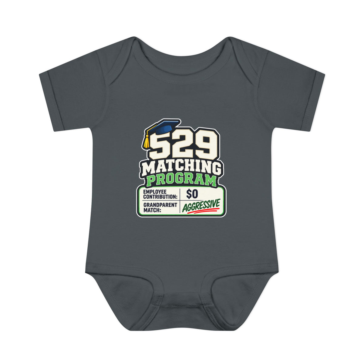 529 Matching Program: Grandparents Baby Bodysuit | Funny Finance Kids Clothing