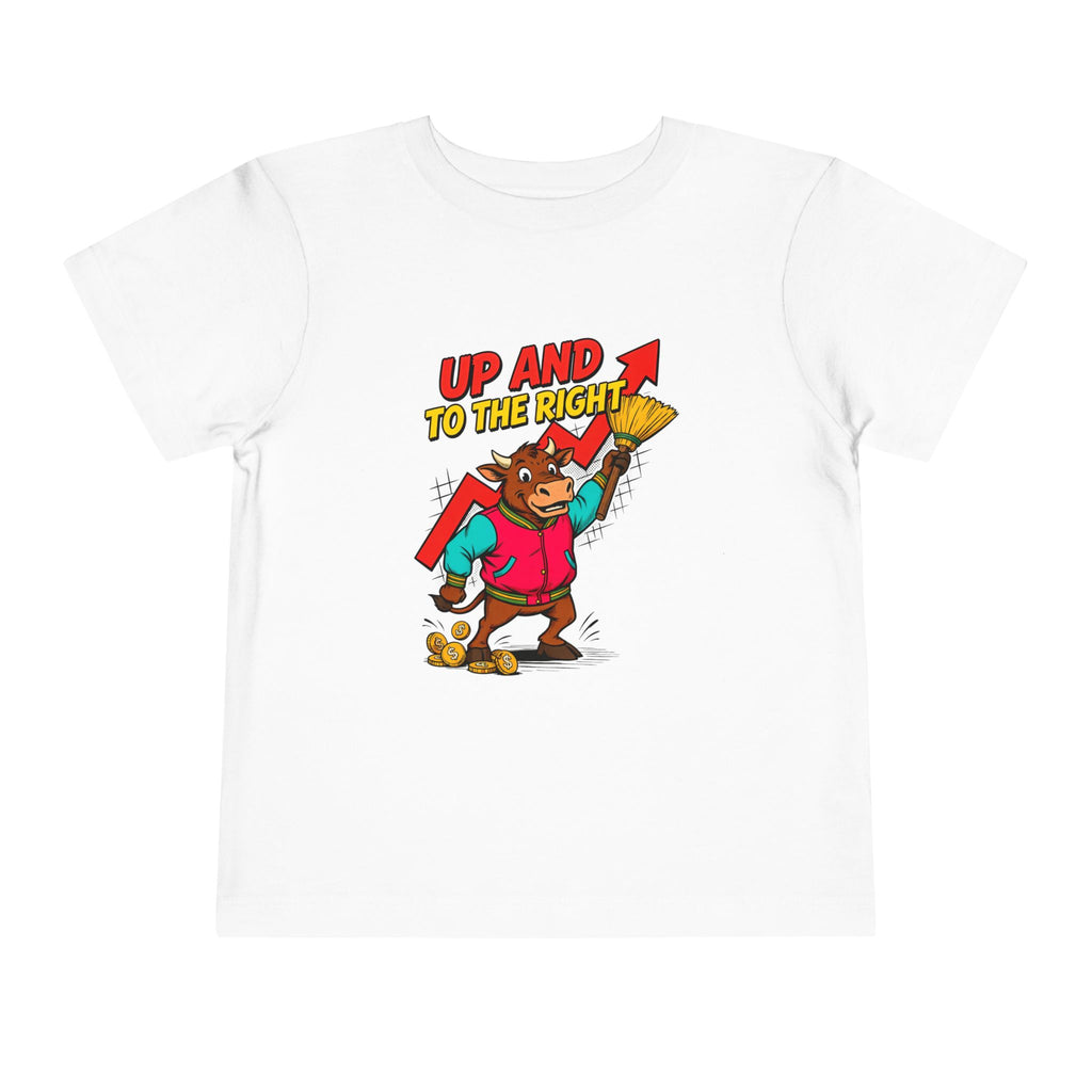 UP AND TO THE RIGHT. Toddler Tee | Funny Finance Kids Clothing