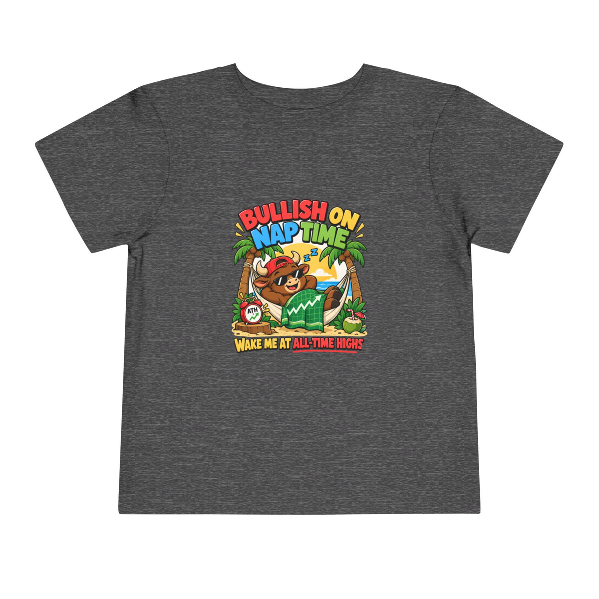 BULL NAP TIME. Toddler Tee | Funny Finance Kids Clothing