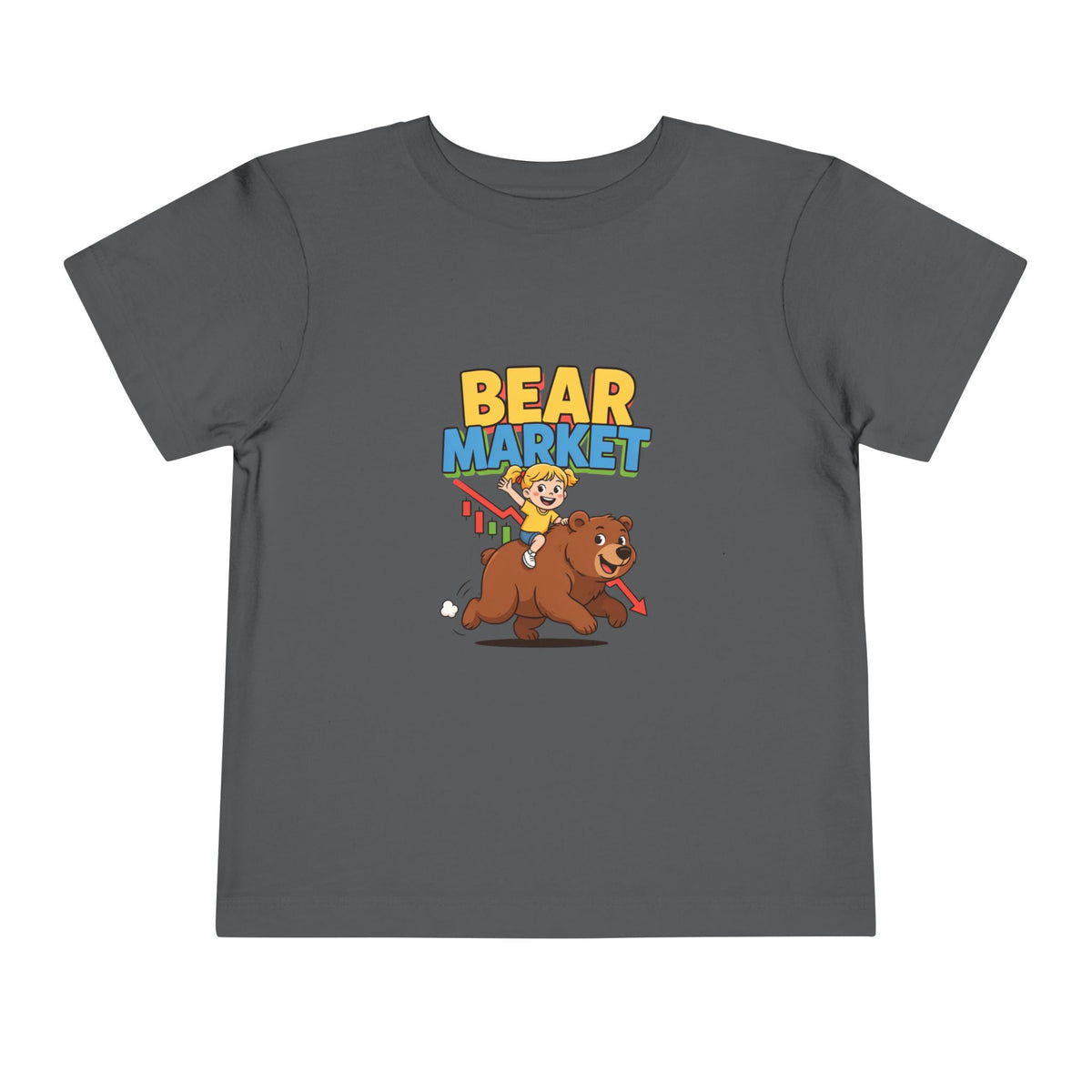 BEAR MARKET. Girls' Toddler Tee | Funny Finance Kids Clothing