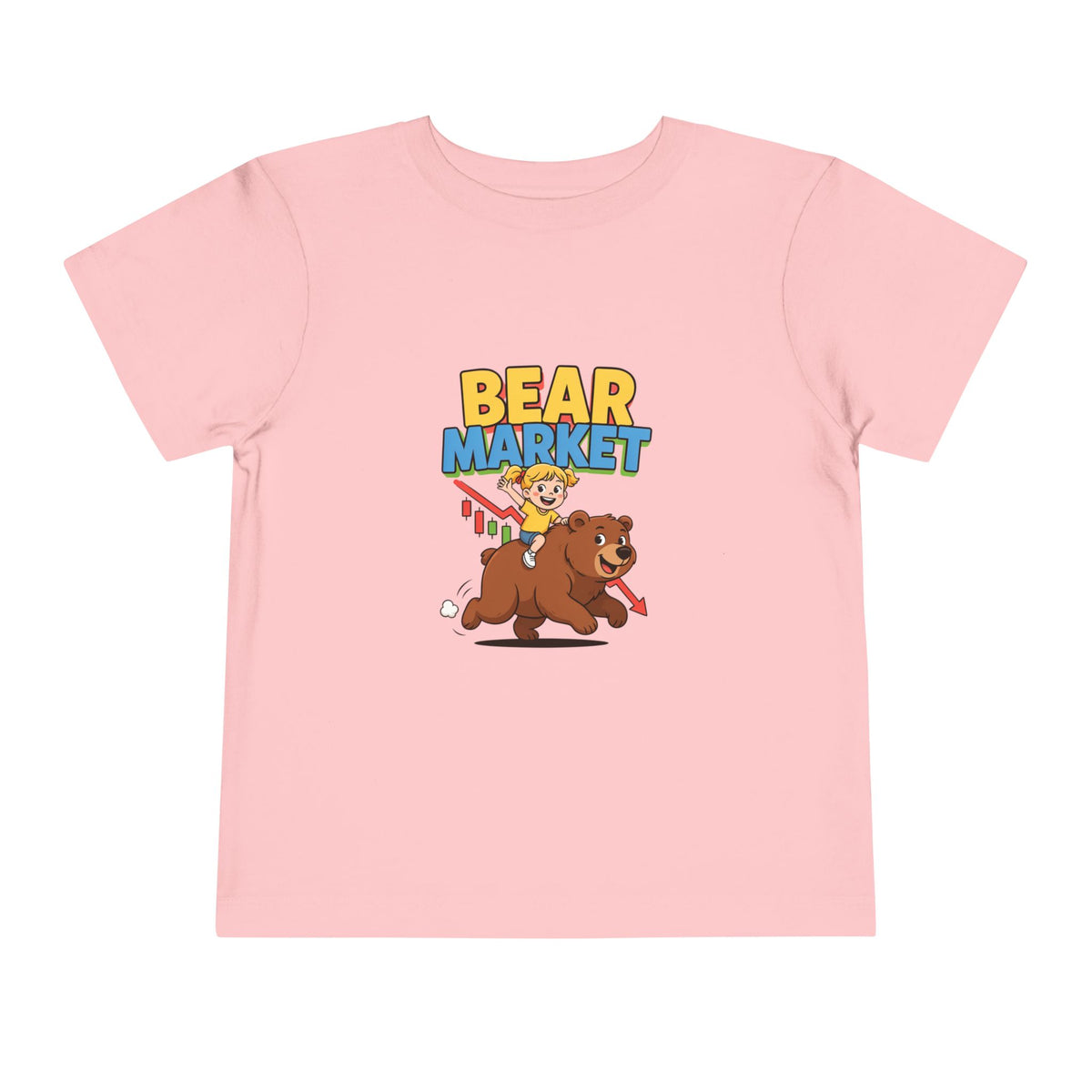 BEAR MARKET. Girls' Toddler Tee | Funny Finance Kids Clothing