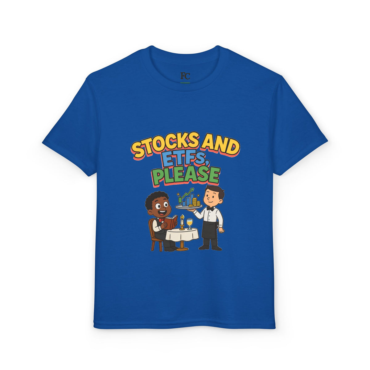 STOCKS AND ETFS, PLEASE. Boys' Youth Tee | Funny Finance Kids Clothing