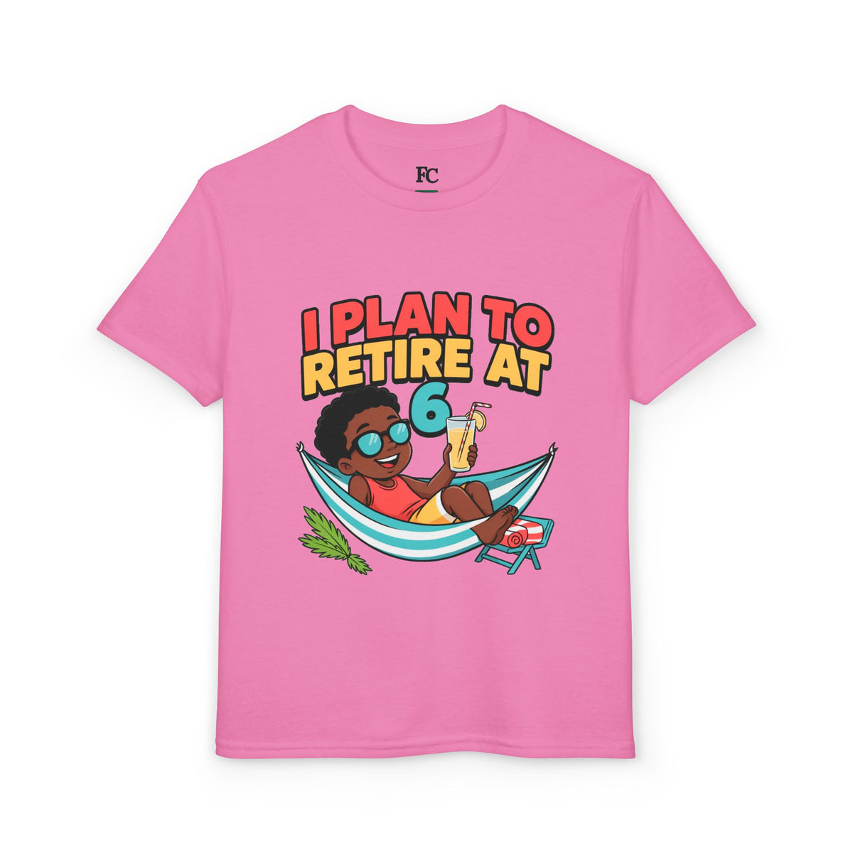 I PLAN TO RETIRE AT 6. Boys' Youth Tee | Funny Finance Kids Clothing