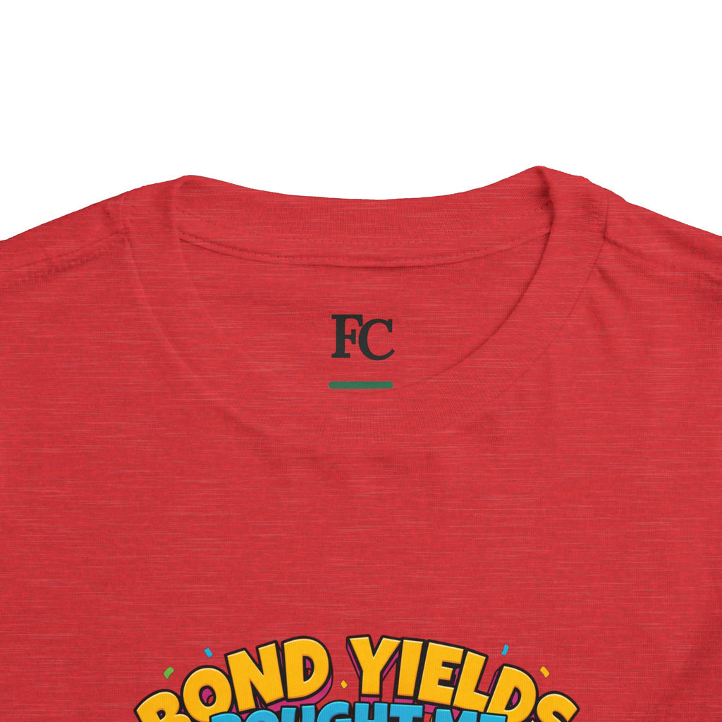 BOND YIELDS BOUGHT ME THIS SHIRT. Boys' Toddler Tee | Funny Finance Kids Clothing
