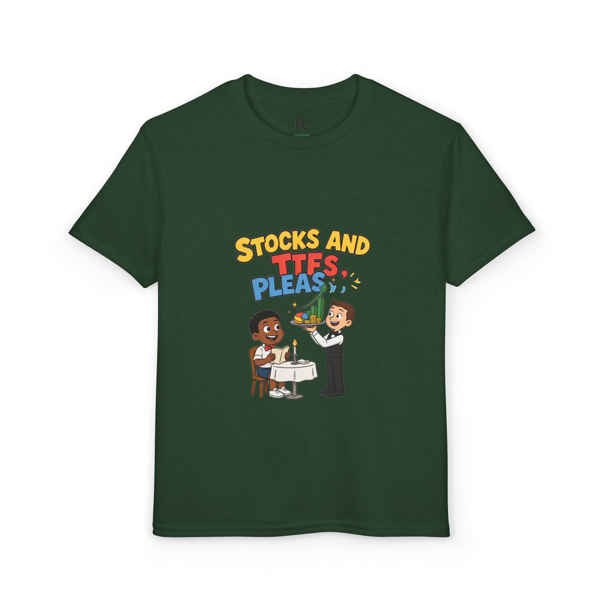 STOCKS AND ETFS, PLEASE. Boys' Youth Tee | Funny Finance Kids Clothing