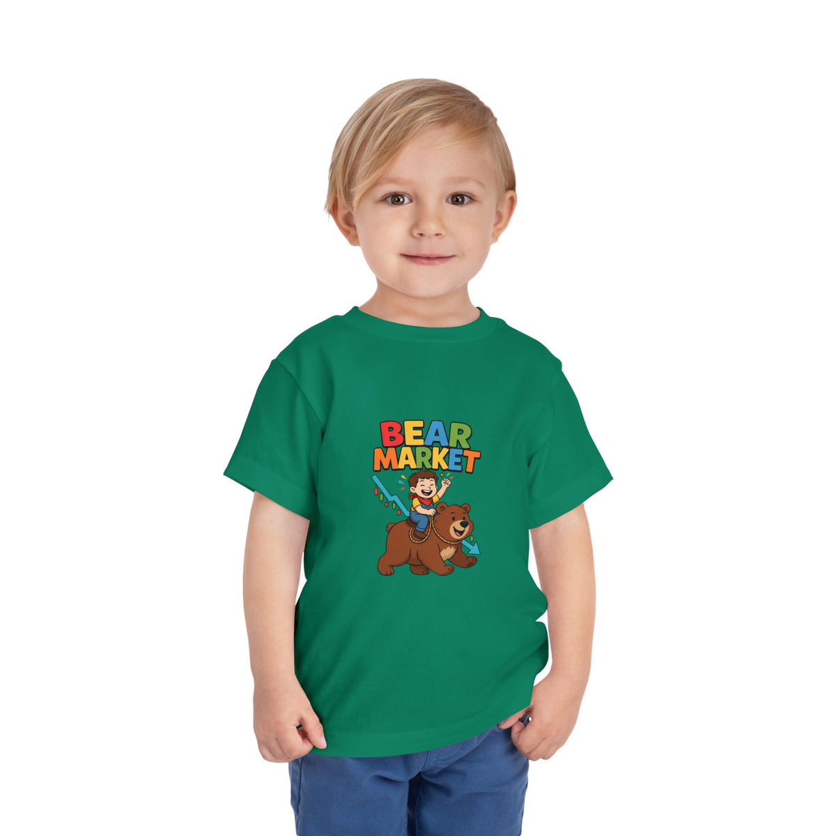 BEAR MARKET. Boys' Toddler Tee | Funny Finance Kids Clothing