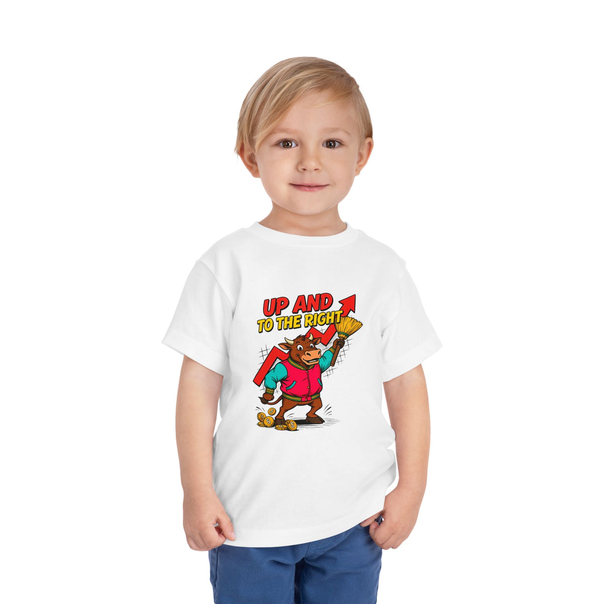 UP AND TO THE RIGHT. Toddler Tee | Funny Finance Kids Clothing