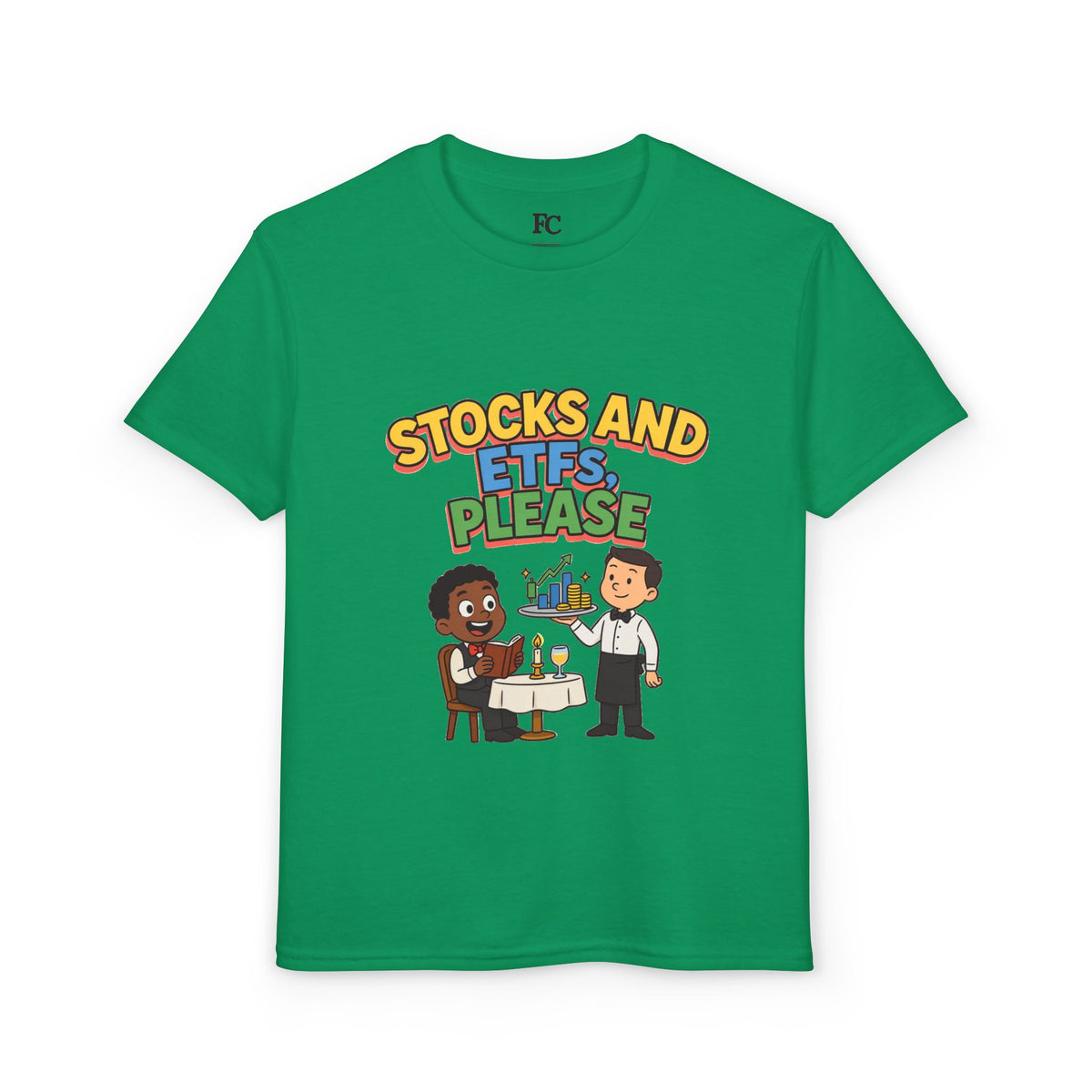 STOCKS AND ETFS, PLEASE. Boys' Youth Tee | Funny Finance Kids Clothing