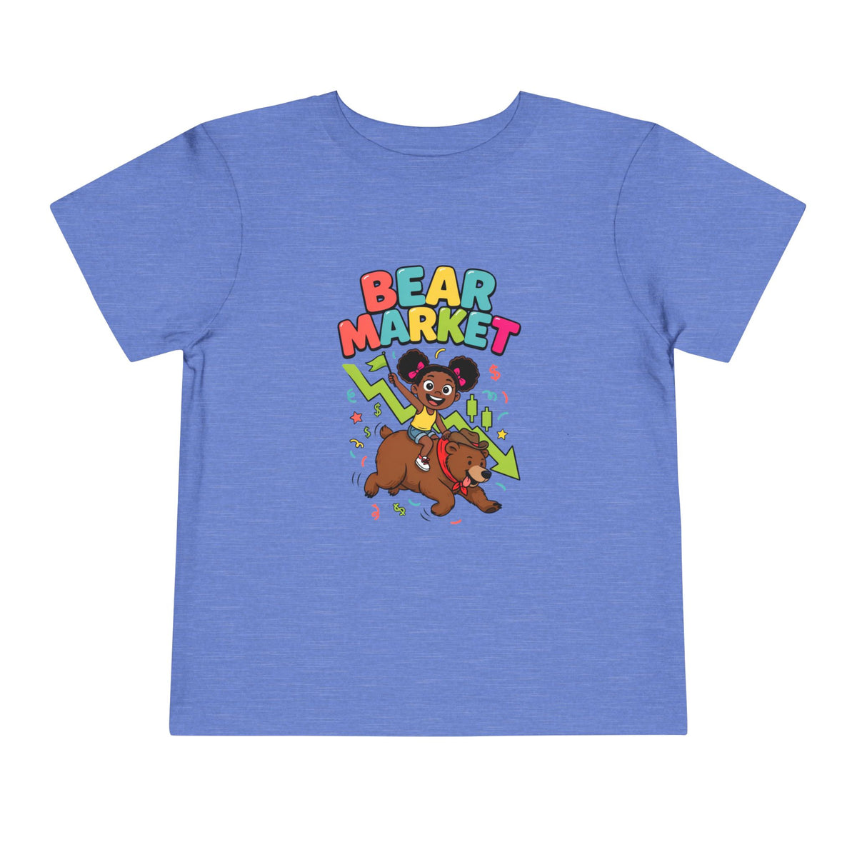 BEAR MARKET. Girls' Toddler Tee | Funny Finance Kids Clothing
