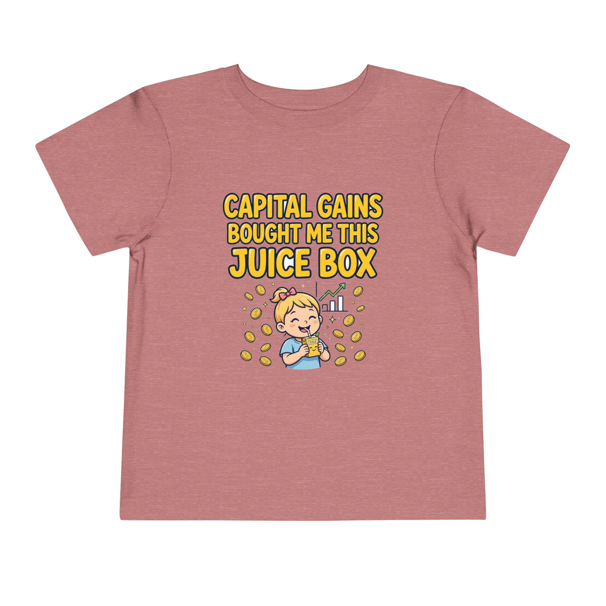 CAPITAL GAINS BOUGHT ME THIS JUICE BOX. Toddler Tee | Funny Finance Kids Clothing. Toddler Tee | Funny Finance Kids Clothing