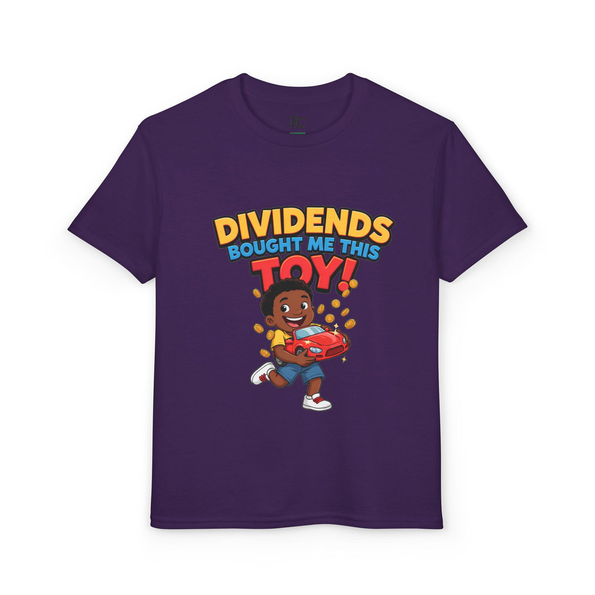 DIVIDENDS BOUGHT ME THIS TOY. Boys' Youth Tee | Funny Finance Kids Clothing