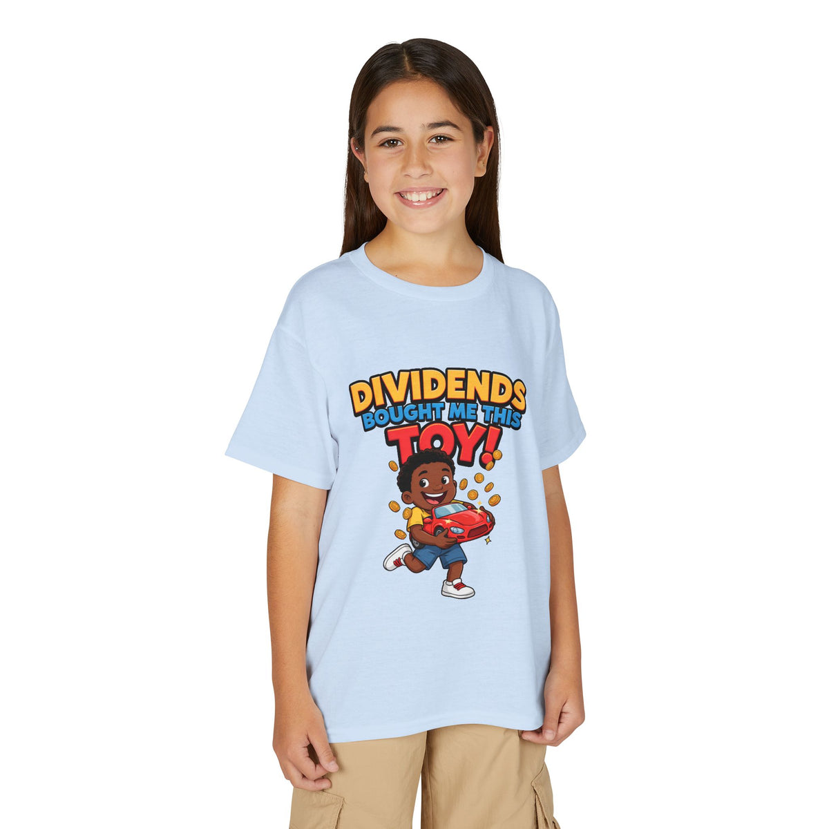 DIVIDENDS BOUGHT ME THIS TOY. Boys' Youth Tee | Funny Finance Kids Clothing
