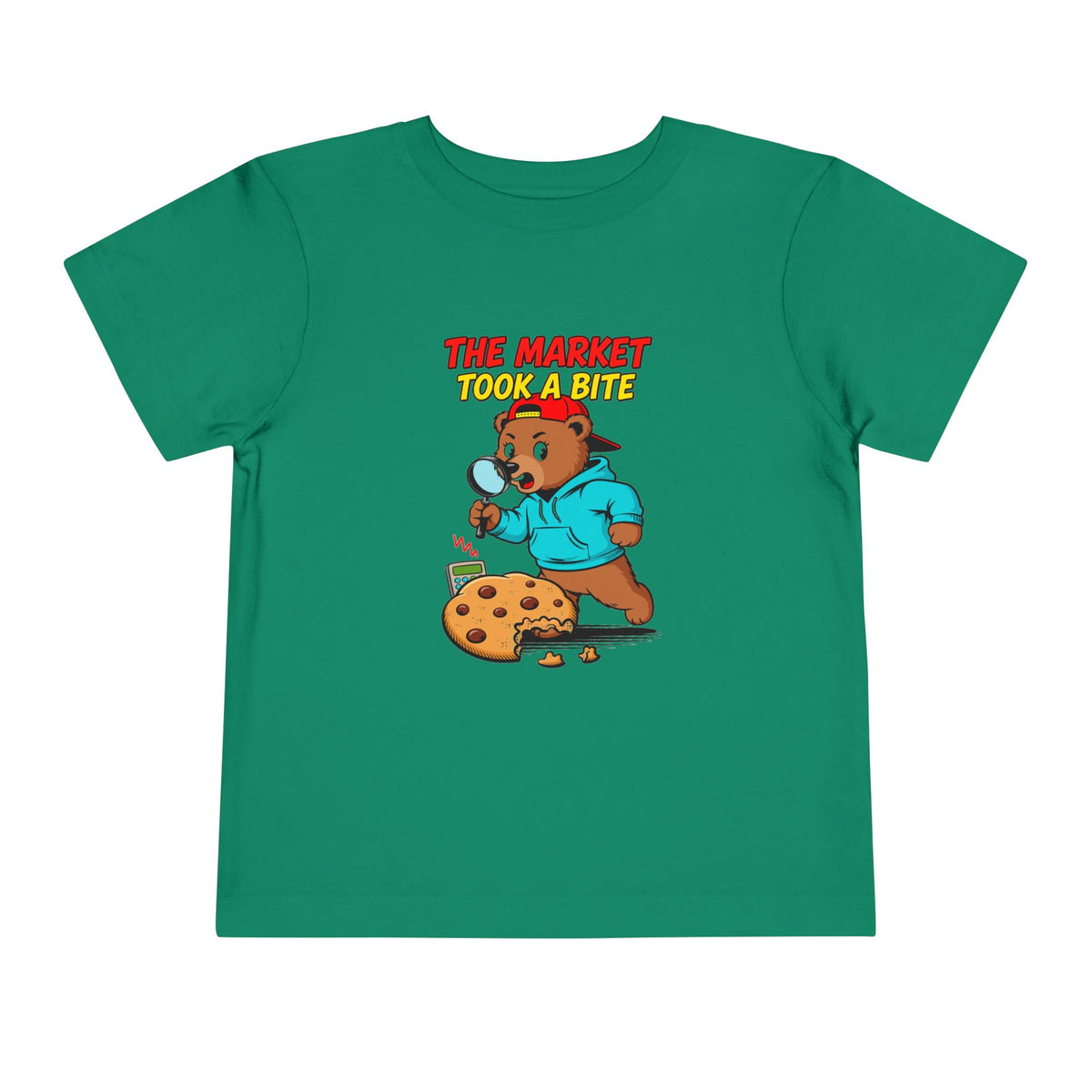 THE MARKET TOOK A BITE. Toddler Tee | Funny Finance Kids Clothing