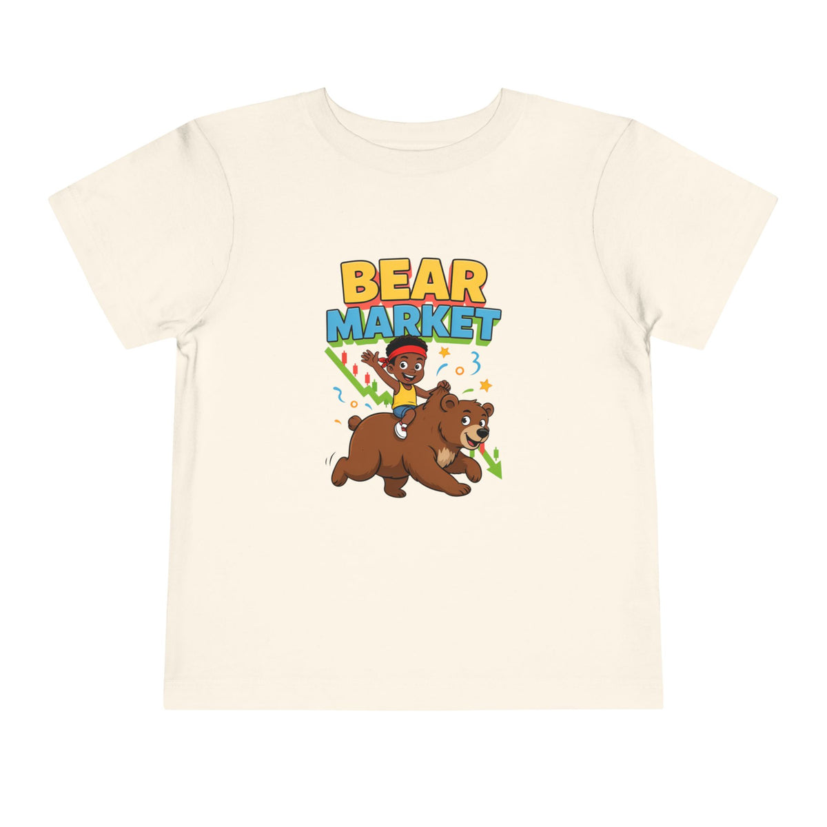 BEAR MARKET. Boys' Toddler Tee | Funny Finance Kids Clothing