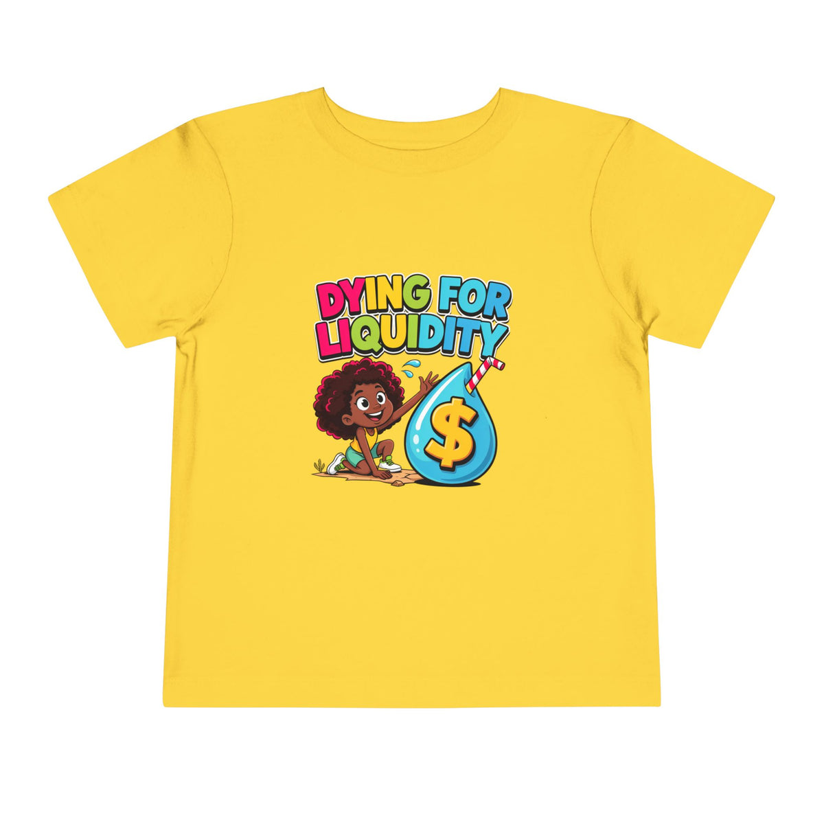 K-SHAPED ECONOMY? I'M STILL ON COLORS AND SHAPES. Girls' Toddler Tee | Funny Finance Kids Clothing