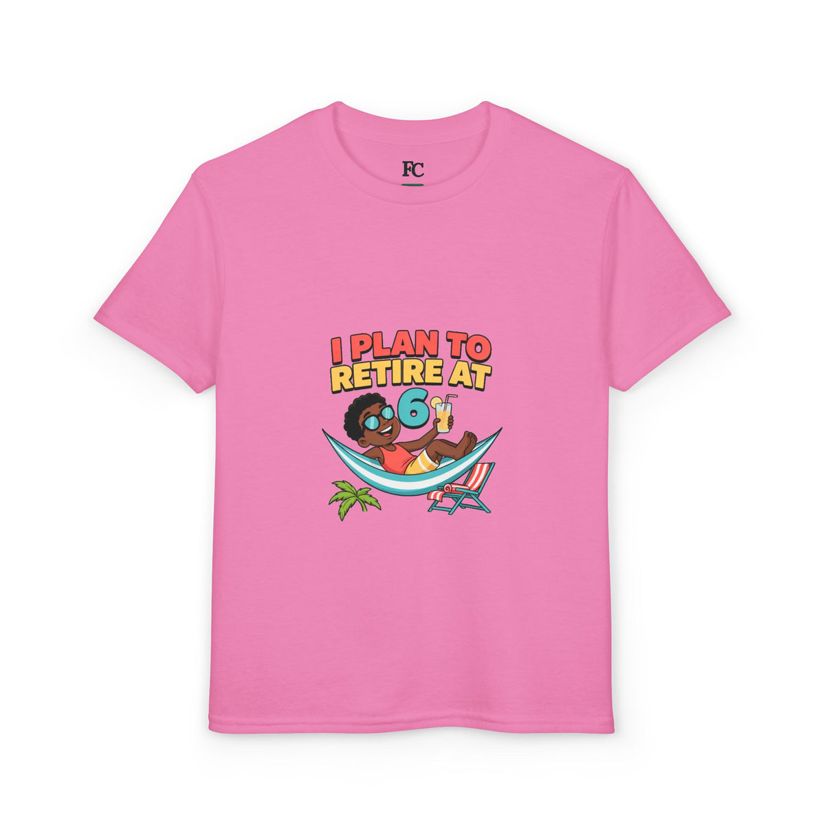 I PLAN TO RETIRE AT 6. Boys' Youth Tee | Funny Finance Kids Clothing