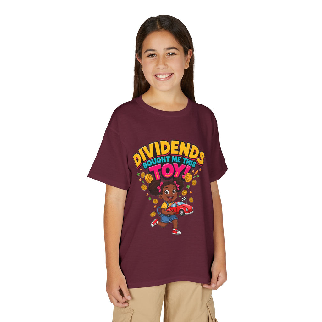 DIVIDENDS BOUGHT ME THIS TOY. Girls' Youth Tee | Funny Finance Kids Clothing