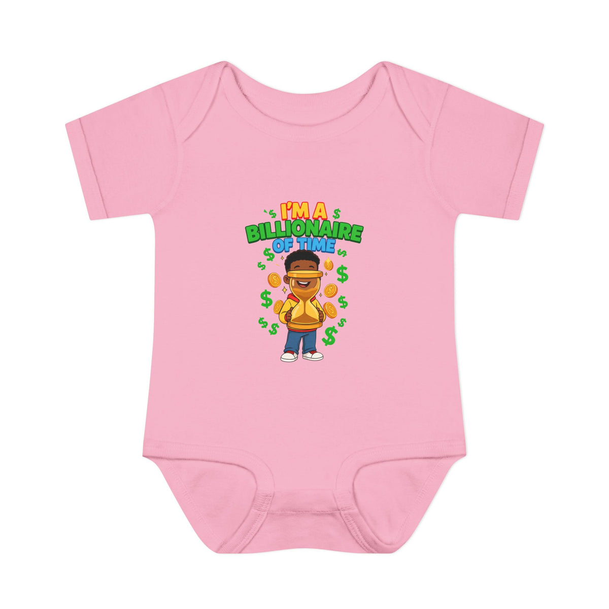 I'M A BILLIONAIRE OF TIME. Girls' Baby Bodysuit | Funny Finance Kids Clothing