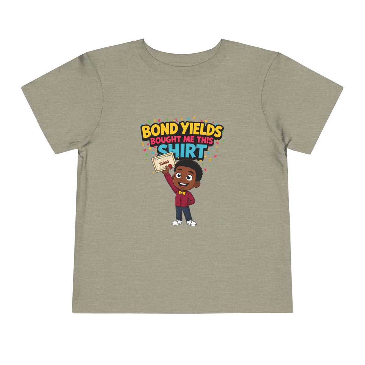 BOND YIELDS BOUGHT ME THIS SHIRT. Boys' Toddler Tee | Funny Finance Kids Clothing