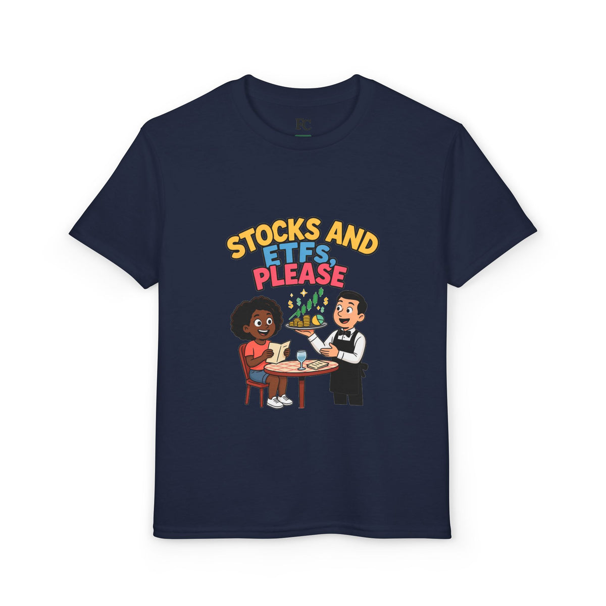 STOCKS AND ETFS, PLEASE. Girls' Youth Tee | Funny Finance Kids Clothing