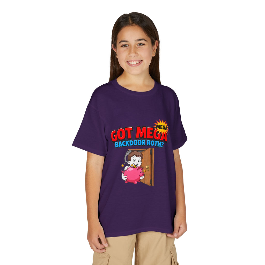 GOT MEGA BACKDOOR ROTH? Boys' Youth Tee | Funny Finance Kids Clothing
