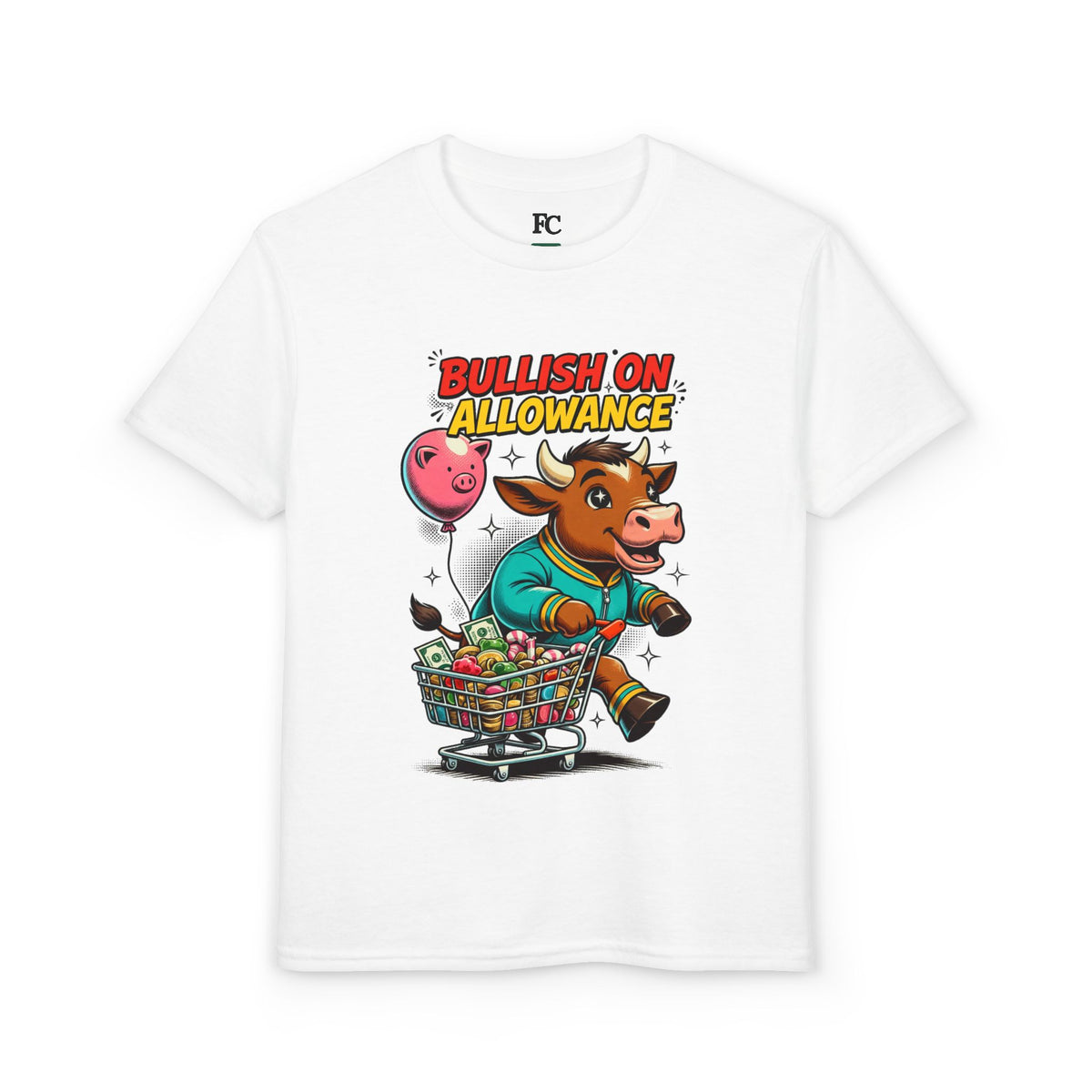 BULLISH ON ALLOWANCE. Youth Tee | Funny Finance Kids Clothing