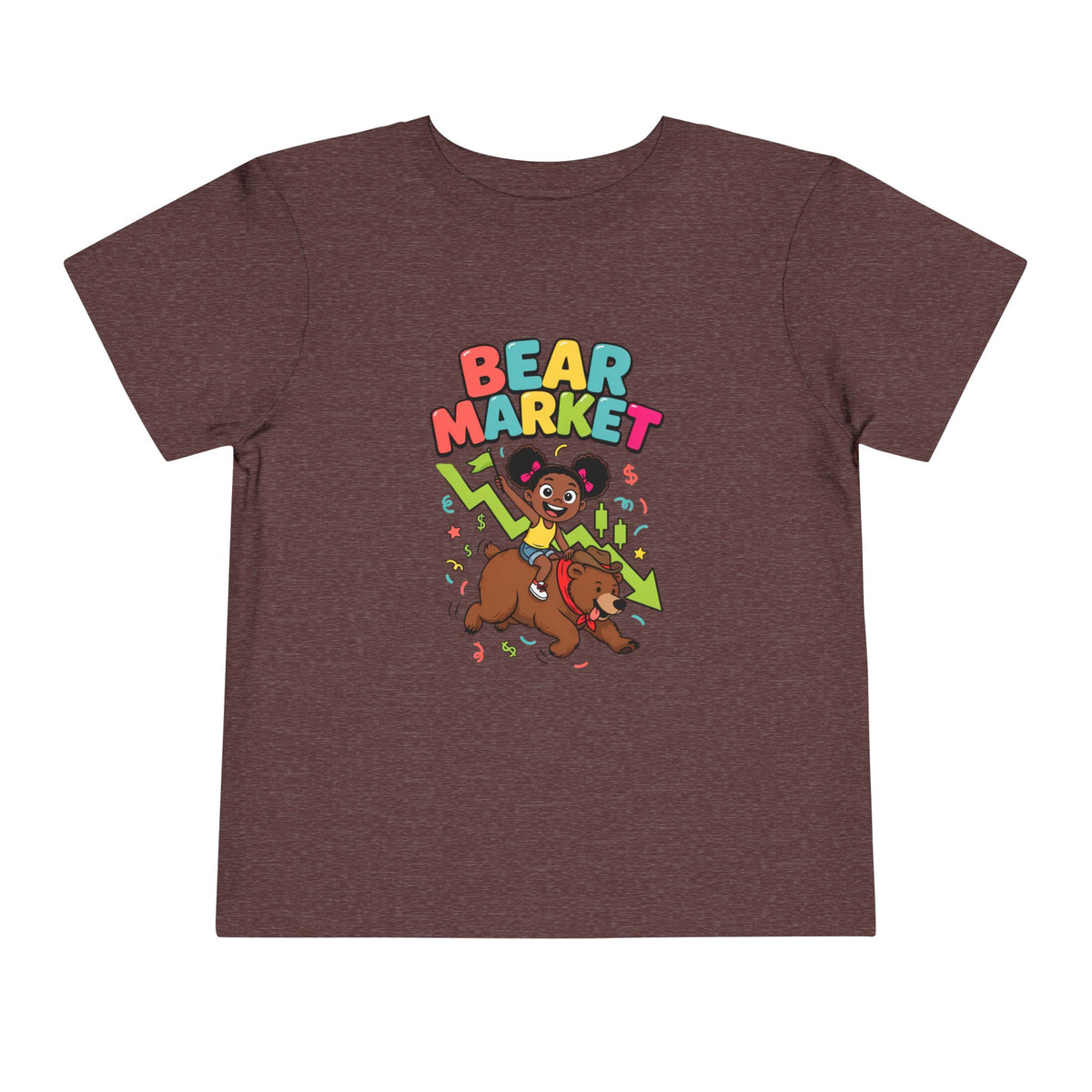 BEAR MARKET. Girls' Toddler Tee | Funny Finance Kids Clothing