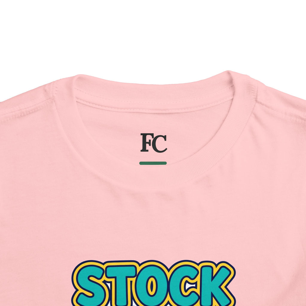STOCK SPLIT. Girls' Toddler Tee | Funny Finance Kids Clothing