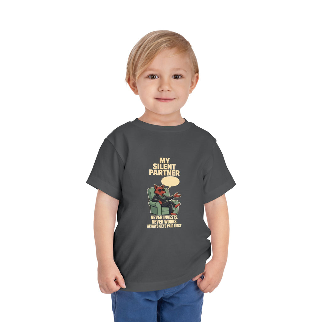 MY SILENT PARTNER. Toddler Tee | Funny Finance Kids Shirt
