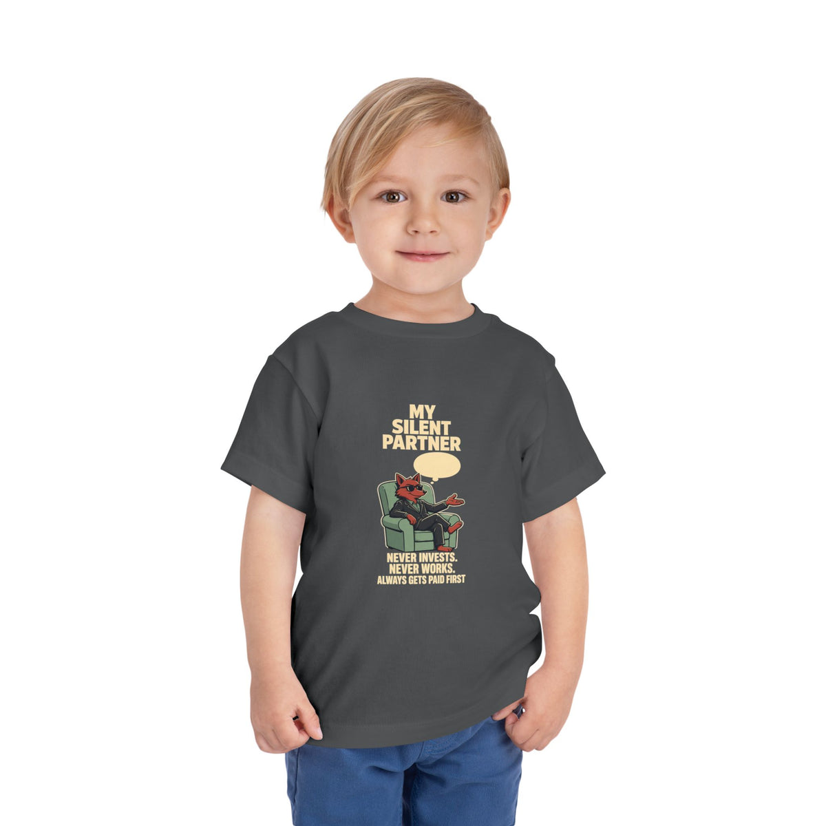 MY SILENT PARTNER. Toddler Tee | Funny Finance Kids Shirt