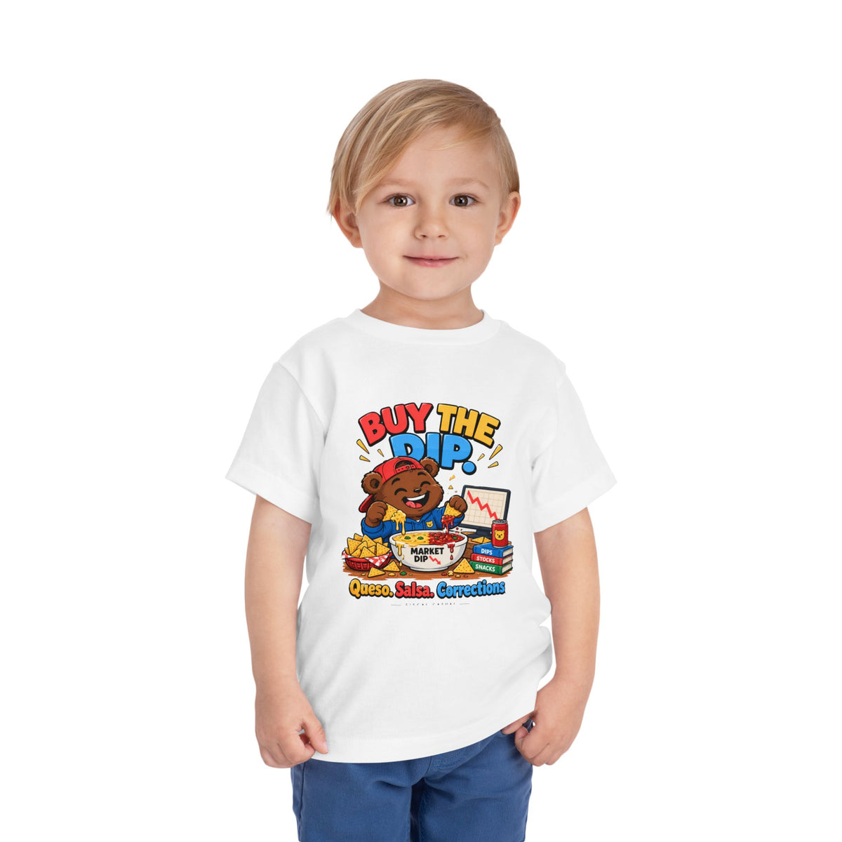 BUY THE DIP BEAR. Toddler Tee | Funny Finance Kids Clothing