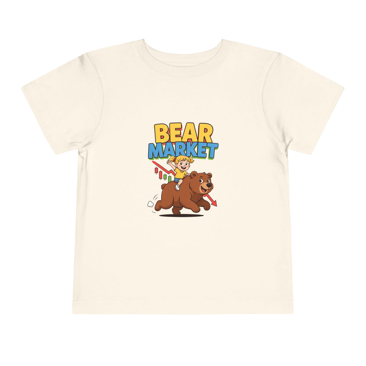 BEAR MARKET. Girls' Toddler Tee | Funny Finance Kids Clothing