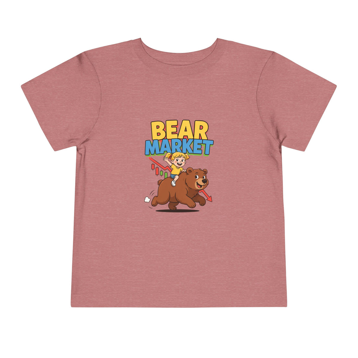 BEAR MARKET. Girls' Toddler Tee | Funny Finance Kids Clothing