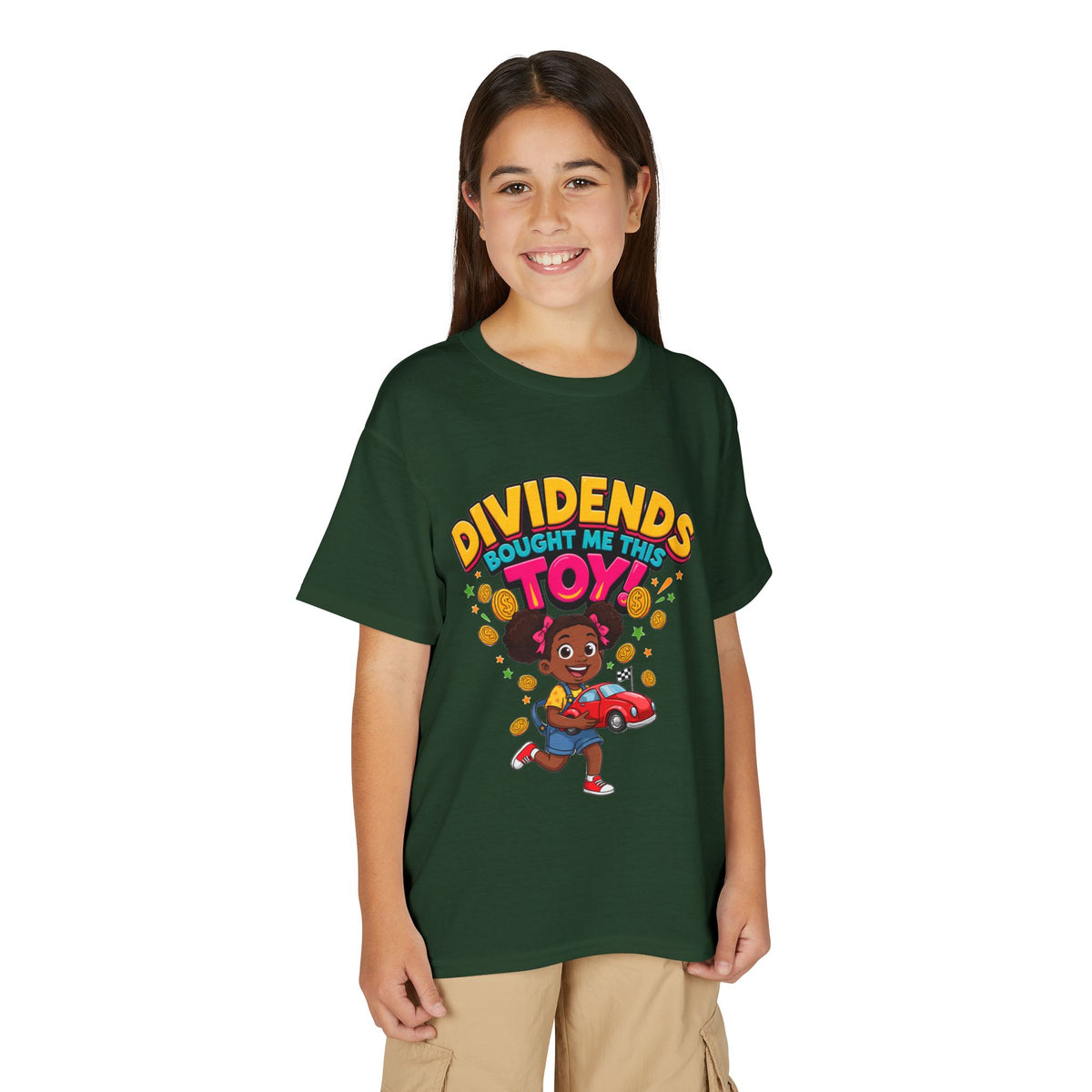 DIVIDENDS BOUGHT ME THIS TOY. Girls' Youth Tee | Funny Finance Kids Clothing