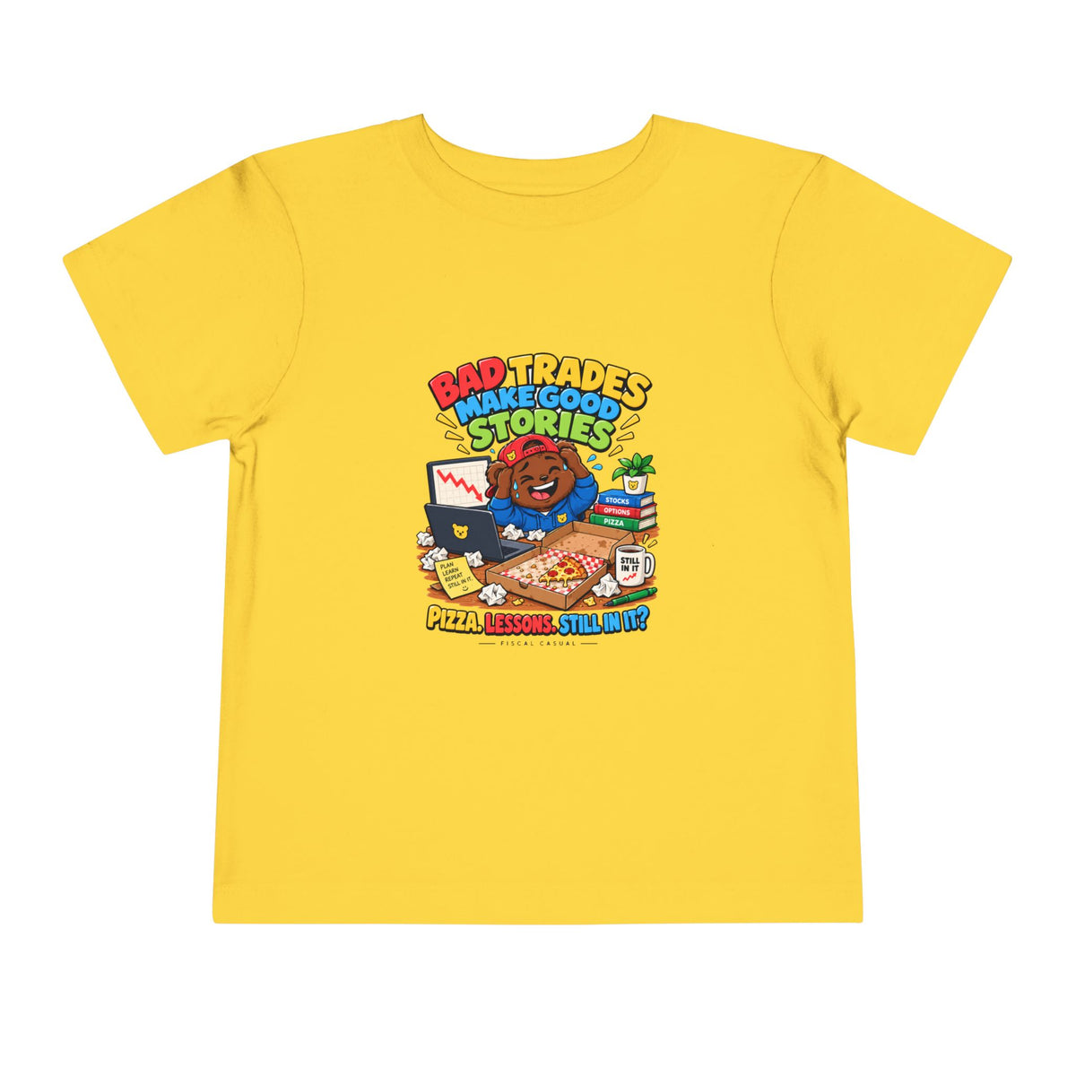 BEAR BAD TRADES. Toddler Tee | Funny Finance Kids Clothing