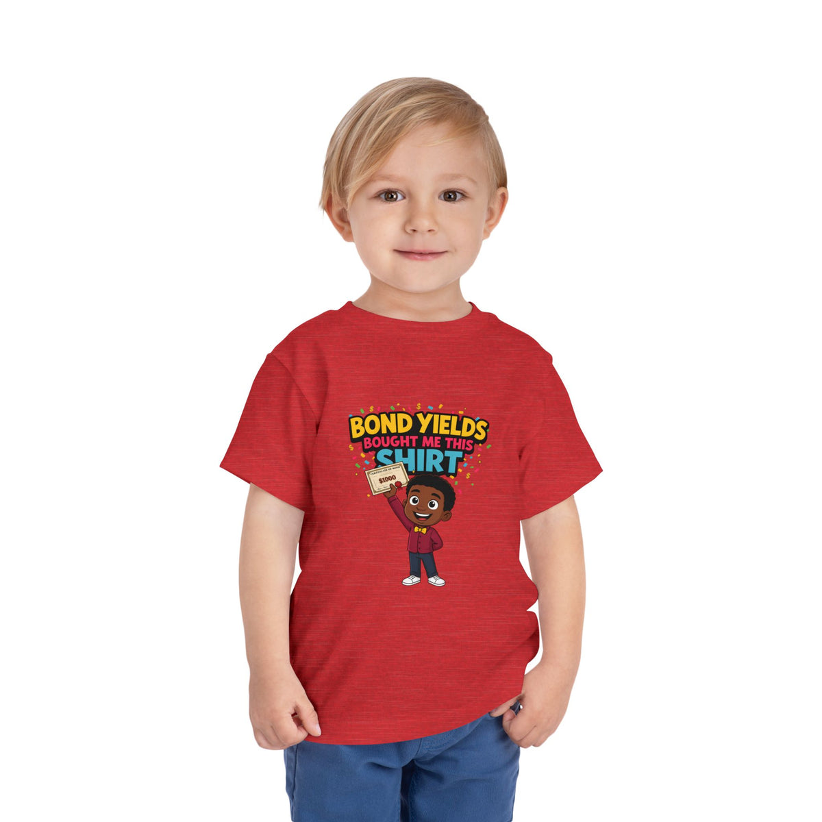 BOND YIELDS BOUGHT ME THIS SHIRT. Boys' Toddler Tee | Funny Finance Kids Clothing