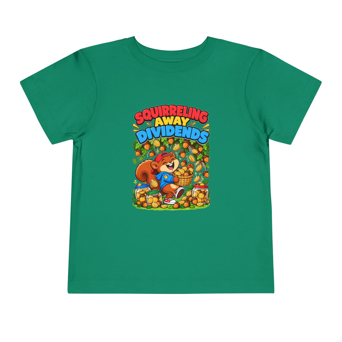 SQUIRRELING AWAY DIVIDENDS. Toddler Tee | Funny Finance Kids Clothing