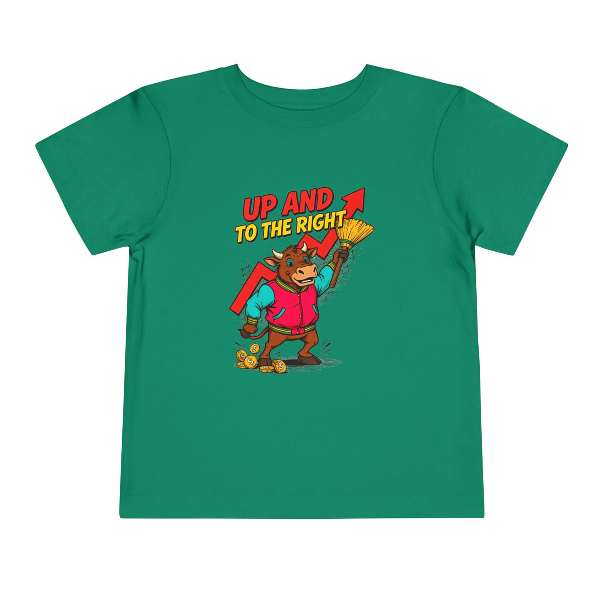 UP AND TO THE RIGHT. Toddler Tee | Funny Finance Kids Clothing