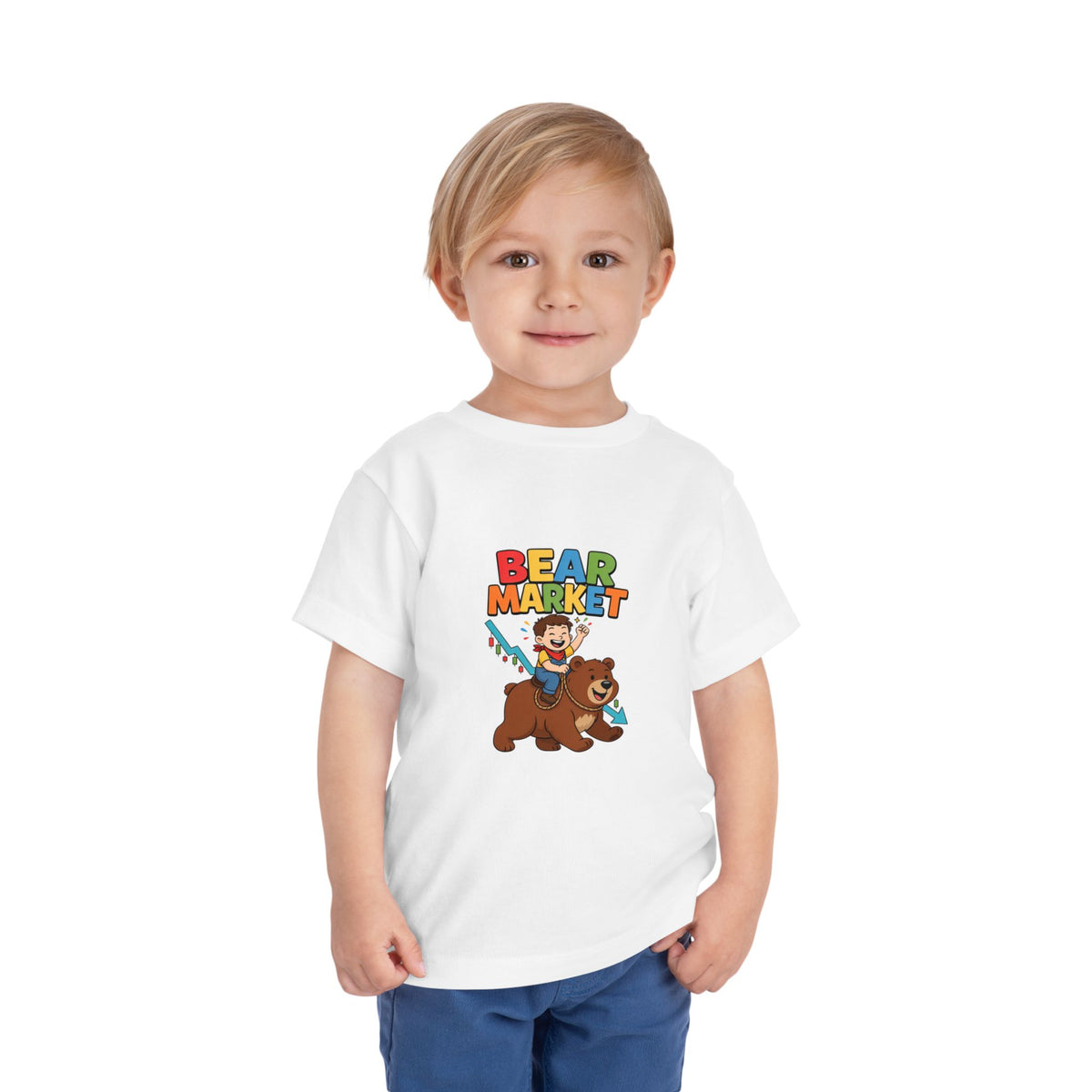 BEAR MARKET. Boys' Toddler Tee | Funny Finance Kids Clothing