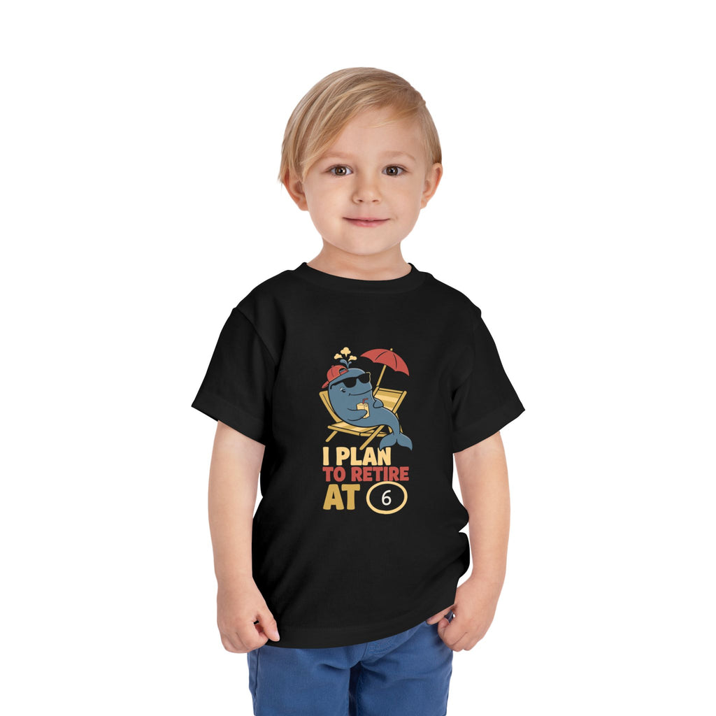 I PLAN TO RETIRE AT [AGE]. Toddler Tee | Personalized Funny Finance Kids Shirt