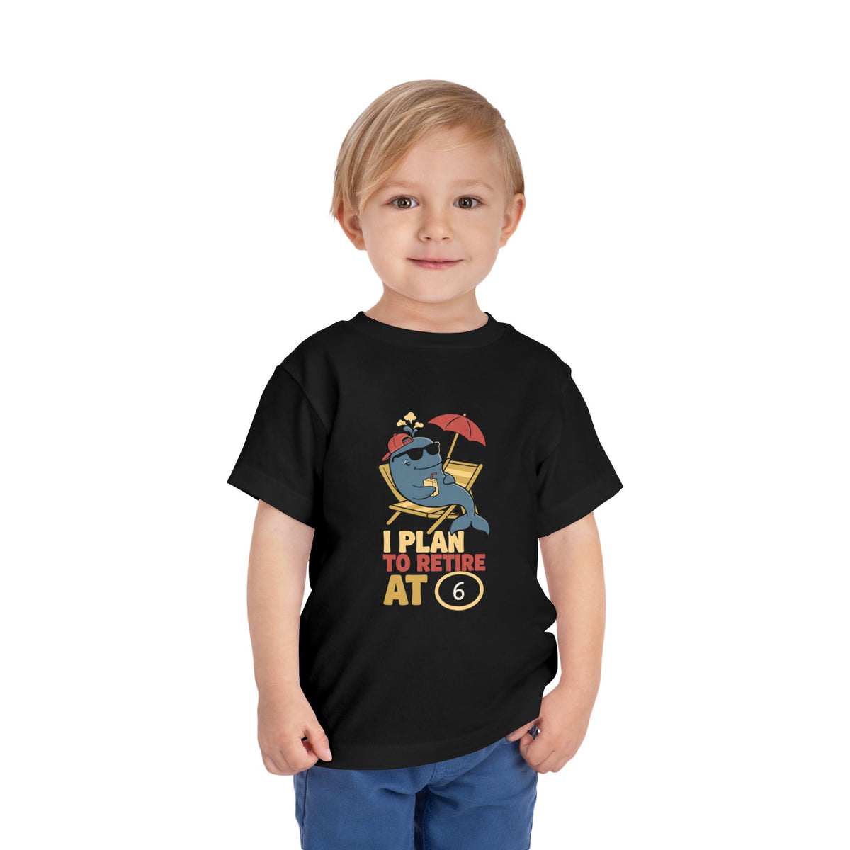 I PLAN TO RETIRE AT [AGE]. Toddler Tee | Personalized Funny Finance Kids Shirt