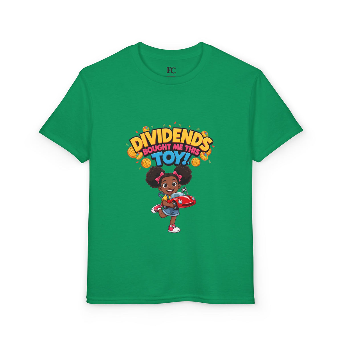 DIVIDENDS BOUGHT ME THIS TOY. Girls' Youth Tee | Funny Finance Kids Clothing