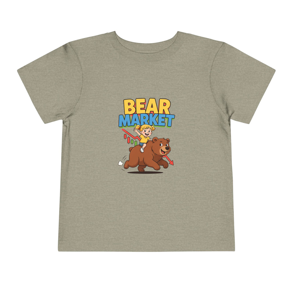BEAR MARKET. Girls' Toddler Tee | Funny Finance Kids Clothing