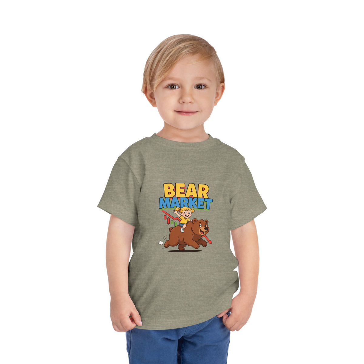 BEAR MARKET. Girls' Toddler Tee | Funny Finance Kids Clothing
