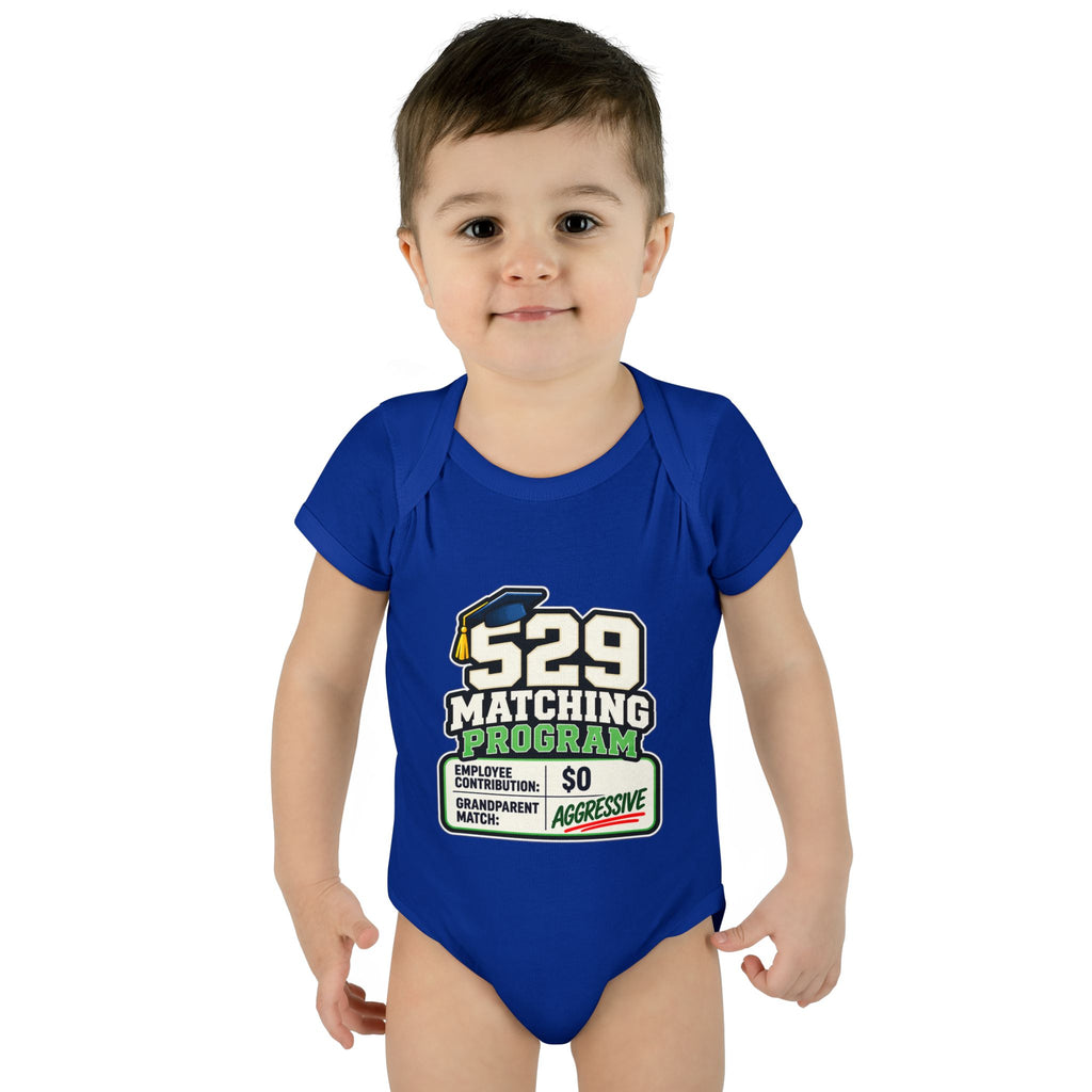 529 Matching Program: Grandparents Baby Bodysuit | Funny Finance Kids Clothing