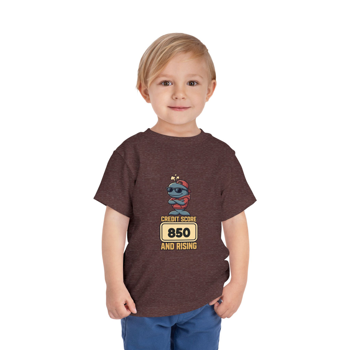CREDIT SCORE: [SCORE] AND RISING. Toddler Tee | Personalized Funny Finance Kids Shirt