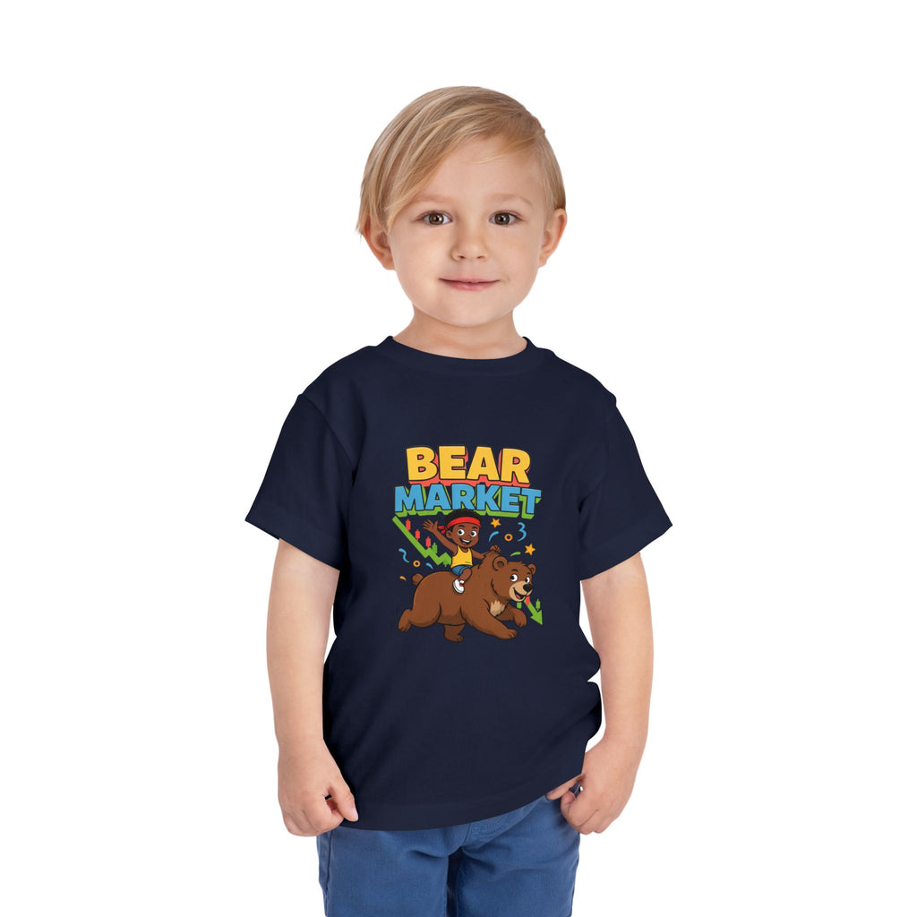 BEAR MARKET. Boys' Toddler Tee | Funny Finance Kids Clothing